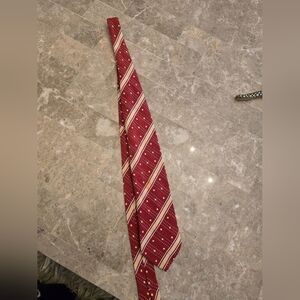 Mens Vintage Emporio Armani Red Striped Tie